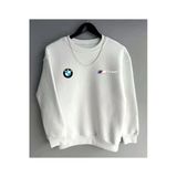 Bmw Baskılı Original Ünisex Kışlık Sweatshirt Beyaz