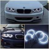 Bmw E46 Led Angel Halka Seti Beyaz Far İçi Halka Takımı Premium Seri 4x131mm
