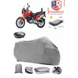 Bmw F 650ST Branda Gri Arka Çanta Uyumlu(Topcase) Motosiket Brandası Motor Örtüsü Çadır Su Geçirmez Motosiklet Kılıfı Motor Brandası,lastikli,taşıma Torbalı