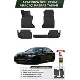 Bmw F10 2WD 2014 Model Aracınıza Özel Üretim Esnek Kauçuk Paspas Takımı + Hediyeli - Siyah