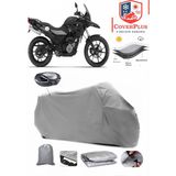 Bmw G 650 Gs Branda Gri Arka Çanta Uyumlu(Topcase) Motosiket Brandası Motor Örtüsü Çadır Su Geçirmez Motosiklet Kılıfı Motor Brandası,lastikli,taşıma Torbalı