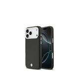 Bmw Iphone 17 Pro Max Metal Logolu Magsafe Uyumlu Deri Siyah Telefon Kılıfı