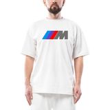 Bmw M Power Logo Oversize Beyaz Tişört - XL