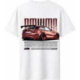 Bmw M2 Ön ve Arka Baskılı Kaliteli Unisex Tişört - Beyaz - XL