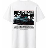 Bmw M4 Csl Arka Baskılı Kaliteli Unisex Tişört - Beyaz