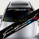 Bmw Performance Sport Mind Ön Cam Güneşlik Oto Sticker Yapıştırma 130 x 20 Cm