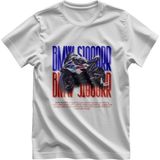 Bmw S1000RR Kaliteli Baskılı Tişört - Beyaz