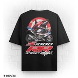 Bmw S1000RR Oversize T-Shirt, Motosiklet T-Shirtleri - Siyah - XL