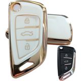 Bmw Tipli Kd Keydiy Nb29 Uyumlu Kumanda Anahtar Kılıfı Oto Anahtarlık Beyaz Gold