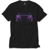Bmw Violet Car Siyah Tişört - 4XL