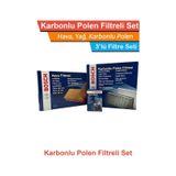 Bmw X3 E83 20d M47 Motor Bosch Filtre Bakım Seti 2004-2007 Hava+yağ+karbonlu Polen