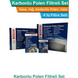 Bmw X3 E83 20d N47 Motor Bosch Filtre Bakım Seti 2008-2011 Hava+yağ+yakıt+karbonlu Polen