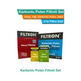 Bmw X3 E83 20d N47 Motor Filtron Filtre Bakım Seti 2008-2011 Hava+yağ+yakıt+karbonlu Polen