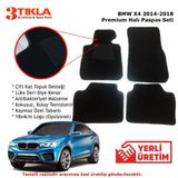 Bmw X4 F26 2014-2018 Lüks Halı Paspas Siyah