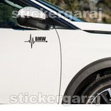 Bmw Yan Kapi 2 Adet Sticker - Araba Motosiklet Kask Buzdolabi Cam Otomobil Atv Laptop Tablet Duvar Stickeri