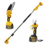 Bn-5 Cordless Tools Ltj-6A 2 Pcs Takım - Şarjlı Budama Makası - Şarjlı Testere - 2M Teleskopik Uzatma Aparatı
