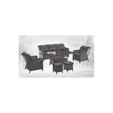 BN GARDEN İZMİR ANTRASİT RATTAN BALKON/BAHÇE TAKIMI 3+1+1+ CAMLI MASA