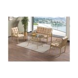 Bn Garden Rio Cappuccino 2+1+1camlı Masa Rattan Bahçe Takımı