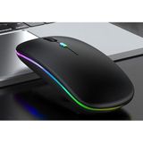 BN28 Kablosuz Wireless Mouse Sessiz Tık Rgb Aydınlatmalı Şarj Edilebilir (Mat Siyah)