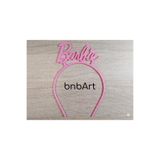 BNB ART Barbie Yazılı 3D Baskılı Pembe Saç Tacı Hediyelik