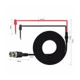 Bnc To Kanca Tip Test Ölçme Probu Osiloskop Ve Sinyal Jeneratörü Probu 1 Metre 2.5a 50ohm Kırmızı