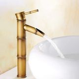 BNFD Tek Saplı Retro Pirinç Şelale, Kısa Lavabo Bataryası, Mutfak Lavabo Bataryası, Sıcak ve Soğuk Su Muslukları, Modern Stil