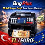 Bng Plus Mobil Seyyar Şarjlı Para Sayma Makinası TL / Euro Harici Müşteri Ekranı ile Gelişmiş Model