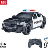 BNG STR 1 / 16 Ölçek Işıklı Uzaktan Kumandalı Polis Arabası 23 cm Şarjlı Yarış Arabası - Renkli