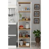BNK Modüler 5 Raflı Çok Amaçlı Mutfak Rafı Kiler Düzenleyici Mutfak Organizer Depolama Ünitesi 40x22x150 cm