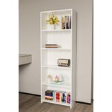 BNK Modüler 5 Raflı Kitaplık, Ofis & Salon Kitaplığı,Çok Amaçlı Modern Raf Ünitesi ,Mutfak,Banyo Dolabı Beyaz