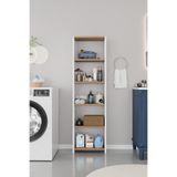 BNK Modüler Banyo Dolabı 5 Raflı Çok Amaçlı Banyo Organizer Raf Ünitesi Çamaşır Makinesi Yanı Dolap 150x40x22 cm