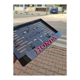 BnP LAZER Motor plakalık Honda kırmızı yazı