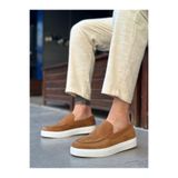 BOA ABA0241 Taba Süet Erkek Ayakkabı Yüksek Tabanlı Bağcıksız Loafer Tasarım BA0241-TABASÜET