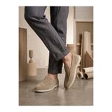 BOA ABA0252 %100 İçi Dışı Hakiki Deri Erkek Krem Süet Casual Loafer Termo Taban Ayakkabı 41 BA0252-KREM