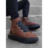 Boa Ba0142 Niser Moda Bantlı Erkek Yüksek Taban Kahverengi Spor Bot