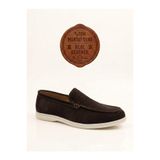 BOA BA0252 %100 İçi Dışı Hakiki Deri Erkek Kahverengi Süet Casual Loafer Termo Taban Ayakkabı DWGBA0252