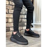 Boa BA0302 Kalın Taban Bağcıksız Tarz Casual Siyah Siyah Erkek Ayakkabı