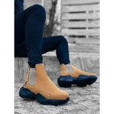 Boa Ba0444 Bağcıksız Rahat Yüksek Taban Camel Erkek Spor Yarım Bilek Bot