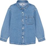 Bob 90lar İndigo Mavisi Jean Gömlek Oversize/Geniş Kesim 6210000-86709 Mavi-86709 3-4