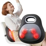 Bob And Brad Ağrıyı Gidermek İçin Isı İle Kablosuz Sırt Masajı, Ezback Go 4D Shiatsu Boyun Masajı, Boyun Sırt Omuzlar Bel Bölgesi İçin Masaj Yastığı, Ofis Arabası Ev