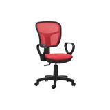 Bob Fileli Ofis Çalışan Koltuğu - Kırmızı