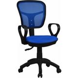 Bob Fileli Ofis Çalışan Koltuğu - Mavi