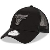 Bob Team Logo Trucker Şapka Fileli Chicago Bulls Logolu Siyah Gri
