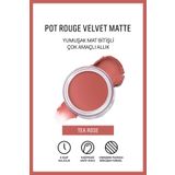 BOBBI BROWN Pot Rouge Velvet Matte - Çok Amaçlı Mat Bitişli Krem Allık & Ruj - Tea Rose