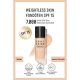 Bobbi Brown Weightless Skin 24 Saat Kalıcı Fondöten Spf 15 - Doğal Ve Mat Bitişli - Neutral Porcelain - 30 Ml