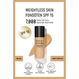 Bobbi Brown Weightless Skin 24 Saat Kalıcı Likit Fondöten Spf15 - Doğal Ve Mat Bitişli - Warm Natural - 30ml