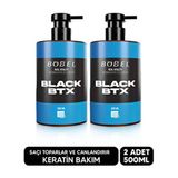 BOBEL Siyah Şişe Botox 2'li Set 500 ml Saçları Canlandıran Keratin Bakım Özelliği