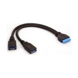 Boblov 19 Pin Dişi USB 3 0 Çevirici USB 3.0 Anakart Adaptör Kablosu 20 Pin Header