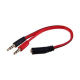 Boblov Kulaklık Mikrofon Ayırıcı Y Kablo 3.5 mm Dişi To 2 x 3.5 mm Erkek Aparat Headphone