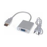 Boblov Sesli HDMI To VGA Kablo Çevirici Dönüştürücü HDMI VGA + Audio Dönüştürücü HDMI In VGA Out